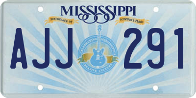 MS license plate AJJ291