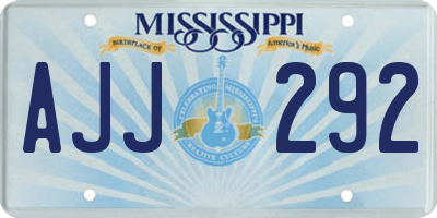MS license plate AJJ292