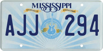 MS license plate AJJ294