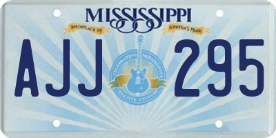 MS license plate AJJ295