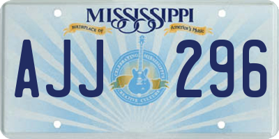 MS license plate AJJ296