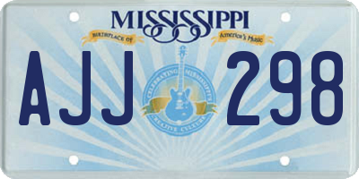 MS license plate AJJ298