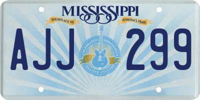 MS license plate AJJ299