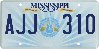 MS license plate AJJ310
