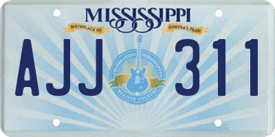 MS license plate AJJ311