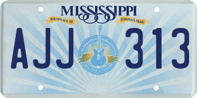 MS license plate AJJ313