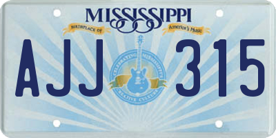 MS license plate AJJ315