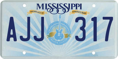 MS license plate AJJ317