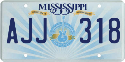 MS license plate AJJ318
