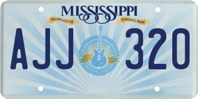 MS license plate AJJ320