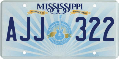 MS license plate AJJ322