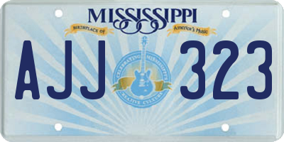 MS license plate AJJ323