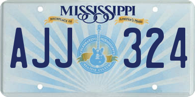 MS license plate AJJ324