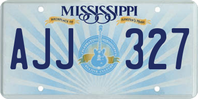MS license plate AJJ327