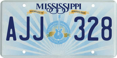 MS license plate AJJ328