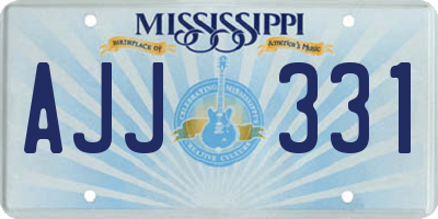 MS license plate AJJ331