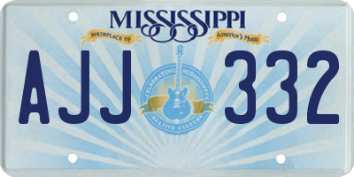 MS license plate AJJ332