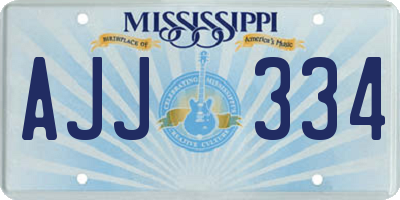 MS license plate AJJ334