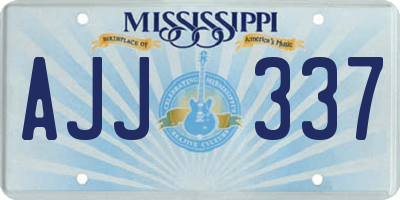 MS license plate AJJ337