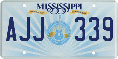 MS license plate AJJ339
