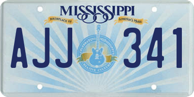MS license plate AJJ341