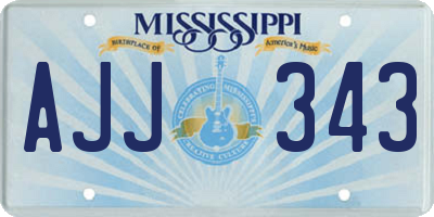 MS license plate AJJ343