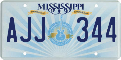 MS license plate AJJ344