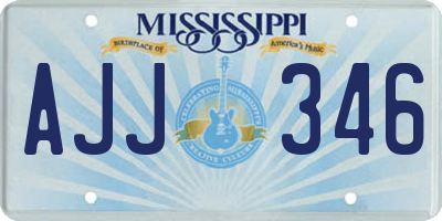 MS license plate AJJ346