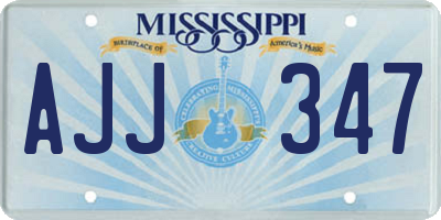MS license plate AJJ347
