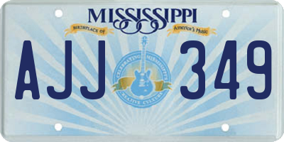 MS license plate AJJ349