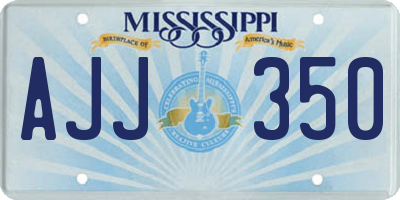 MS license plate AJJ350