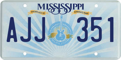 MS license plate AJJ351