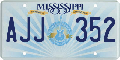 MS license plate AJJ352