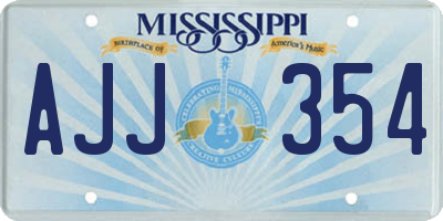 MS license plate AJJ354