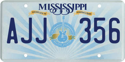 MS license plate AJJ356
