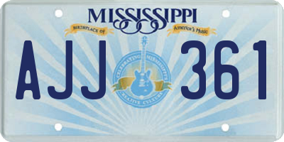 MS license plate AJJ361