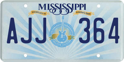 MS license plate AJJ364