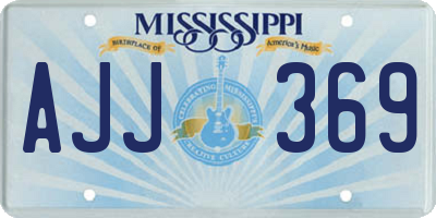 MS license plate AJJ369