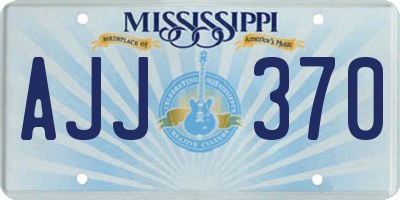 MS license plate AJJ370