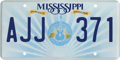 MS license plate AJJ371