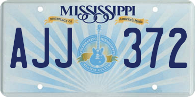 MS license plate AJJ372
