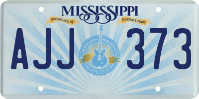 MS license plate AJJ373