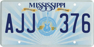MS license plate AJJ376