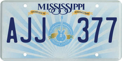 MS license plate AJJ377