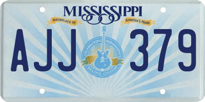 MS license plate AJJ379