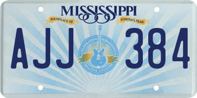 MS license plate AJJ384
