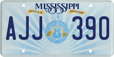 MS license plate AJJ390