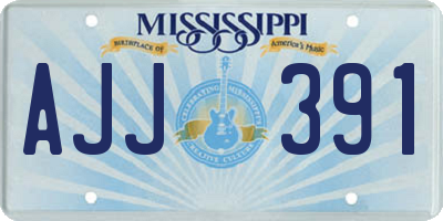 MS license plate AJJ391