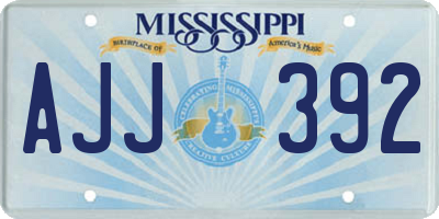 MS license plate AJJ392