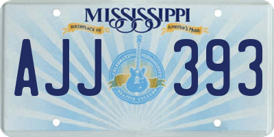 MS license plate AJJ393